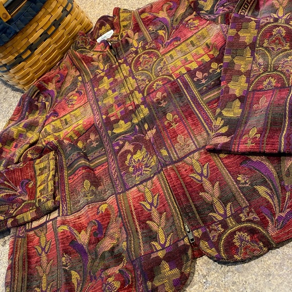 Coldwater Creek Jackets & Blazers - Coldwater Creek Blazer Jacket XL Zip Up Floral